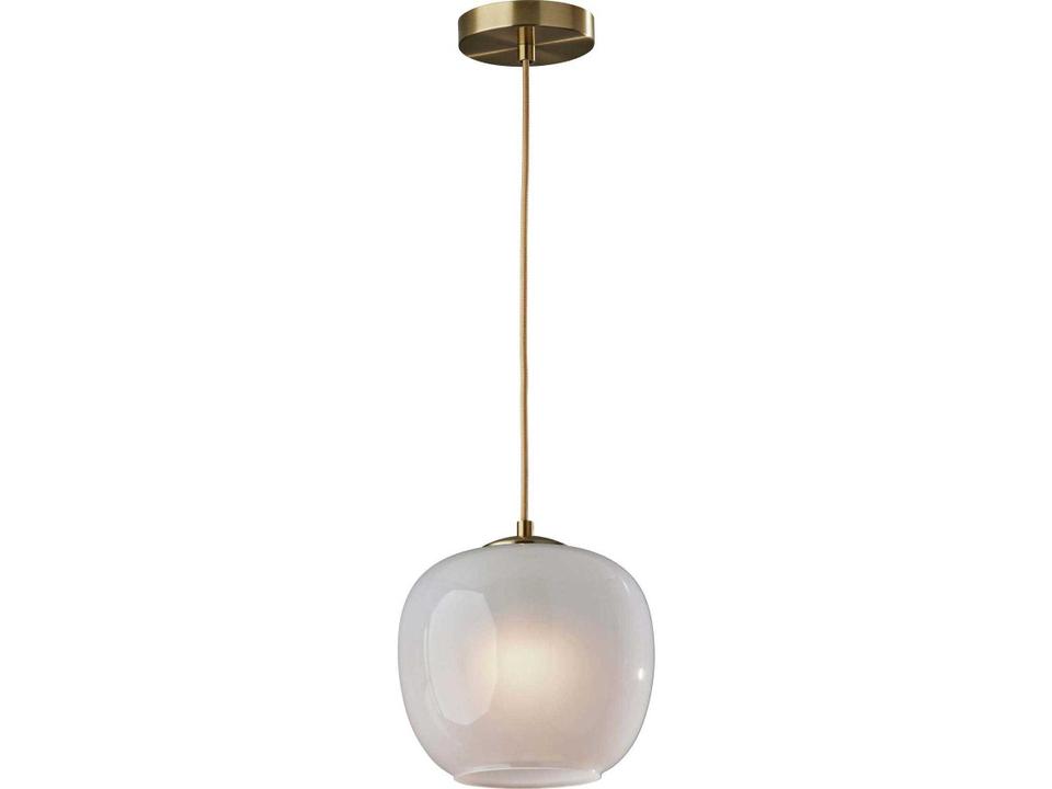 Magnolia Glass Pendant Light in Brass