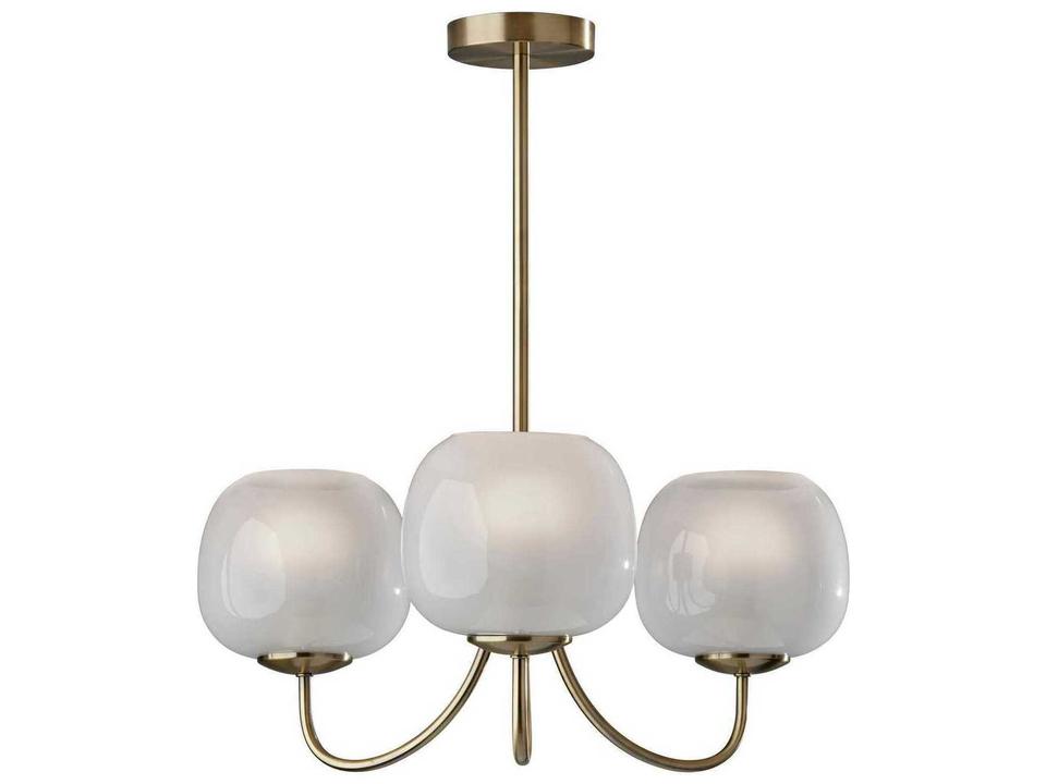 Magnolia Chandelier in Antique Brass