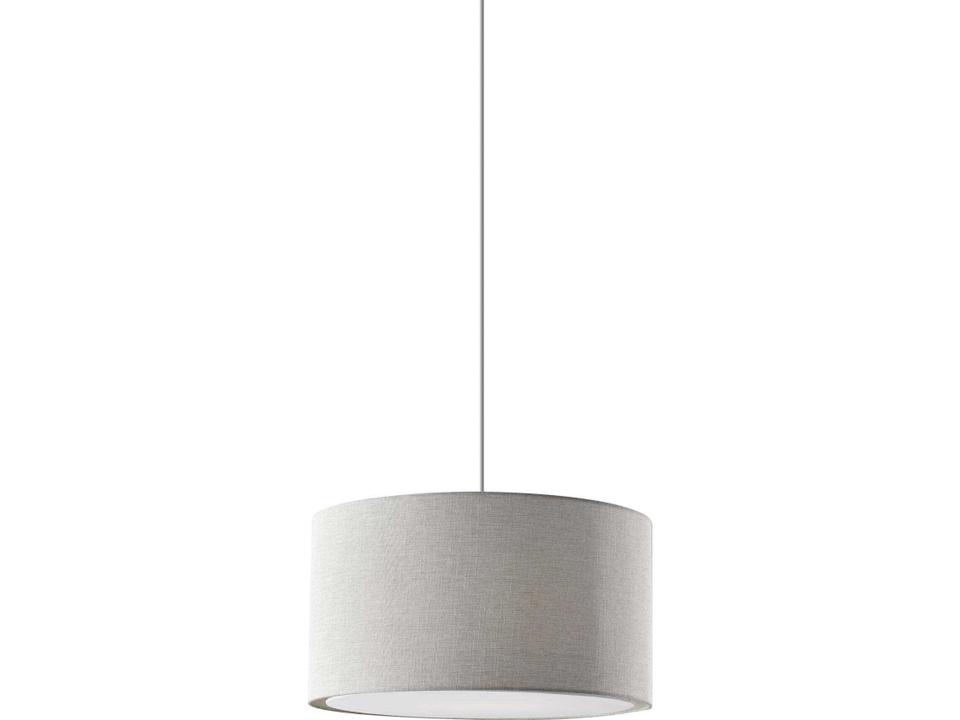 Harvest Large Drum Pendant Light White with Swag Cord