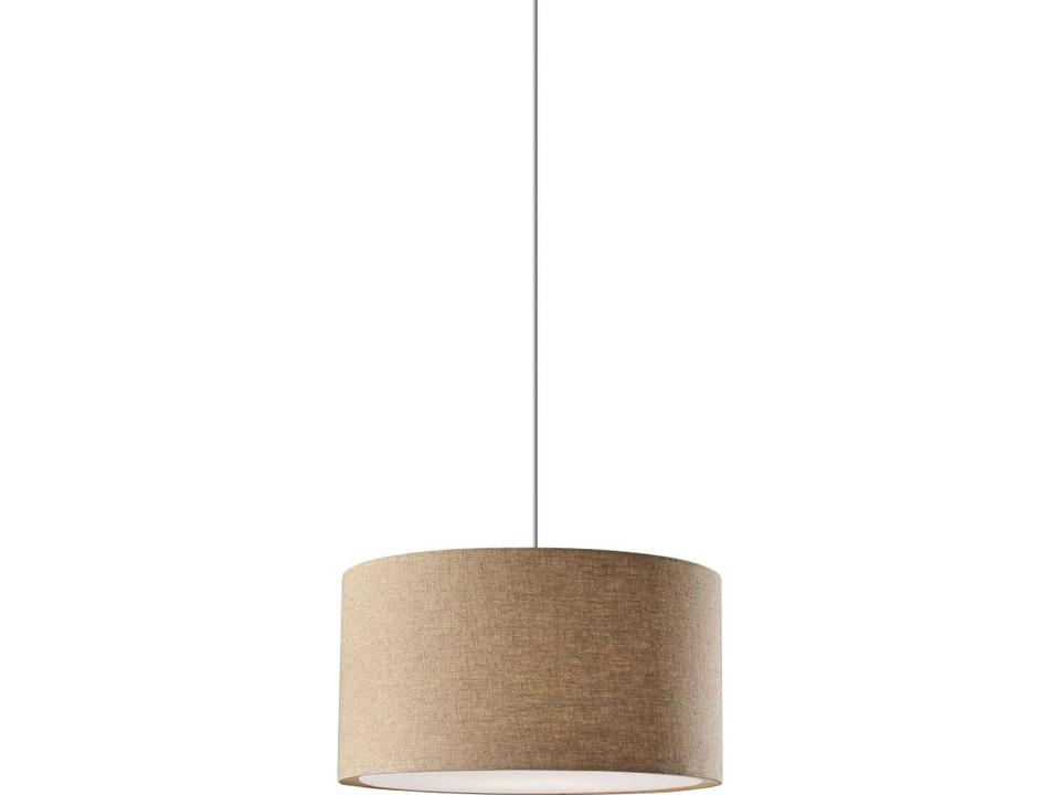 Harvest Natural Textured Fabric Drum Pendant Light