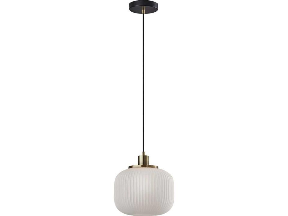 Hazel 1-Light Mid-Century Modern Pendant Light in Antique Brass
