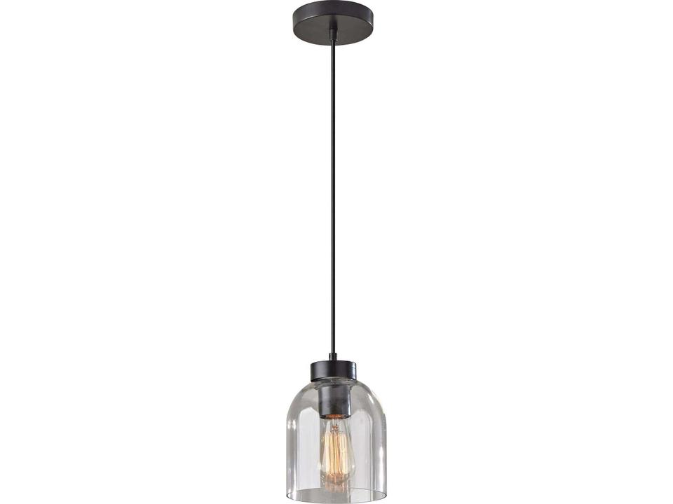 Bristol 1-Light Mid-Century Modern Pendant Light in Black