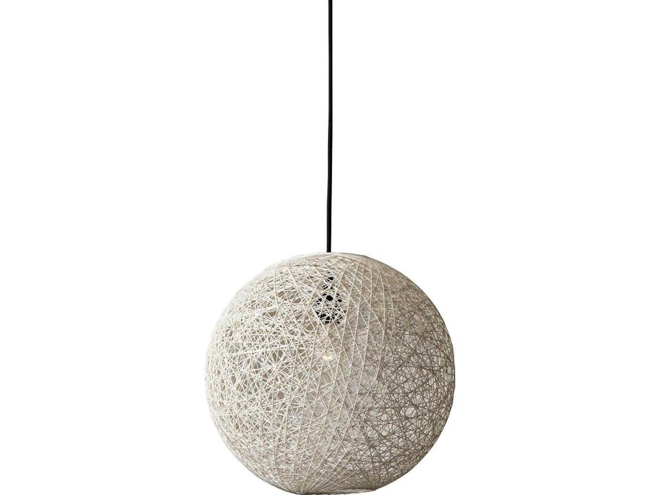 Havana Cream Rattan Plug-In Sphere Pendant Light