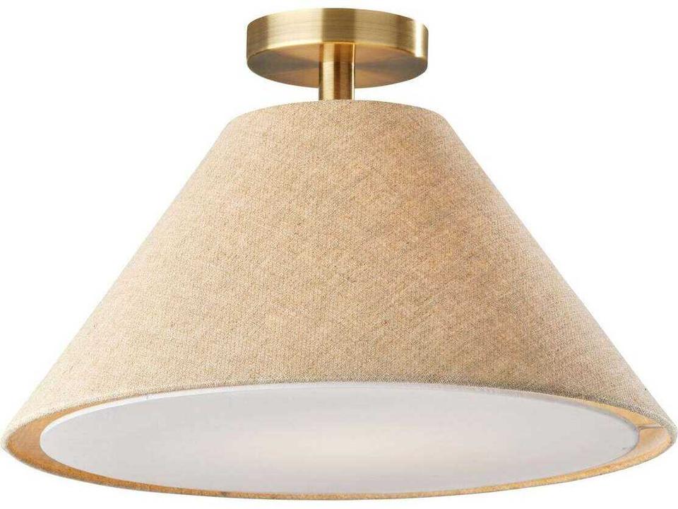 Hadley Flush Mount Ceiling Light in Antique Brass