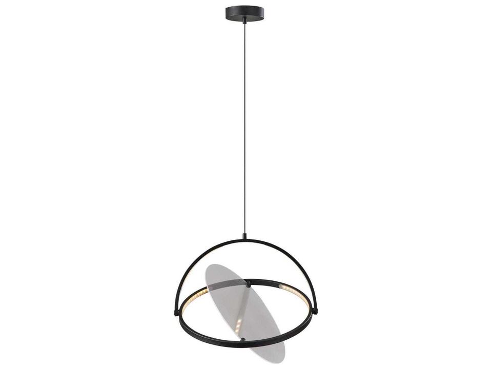 Orsa LED Rotating Disc Pendant Light in Black
