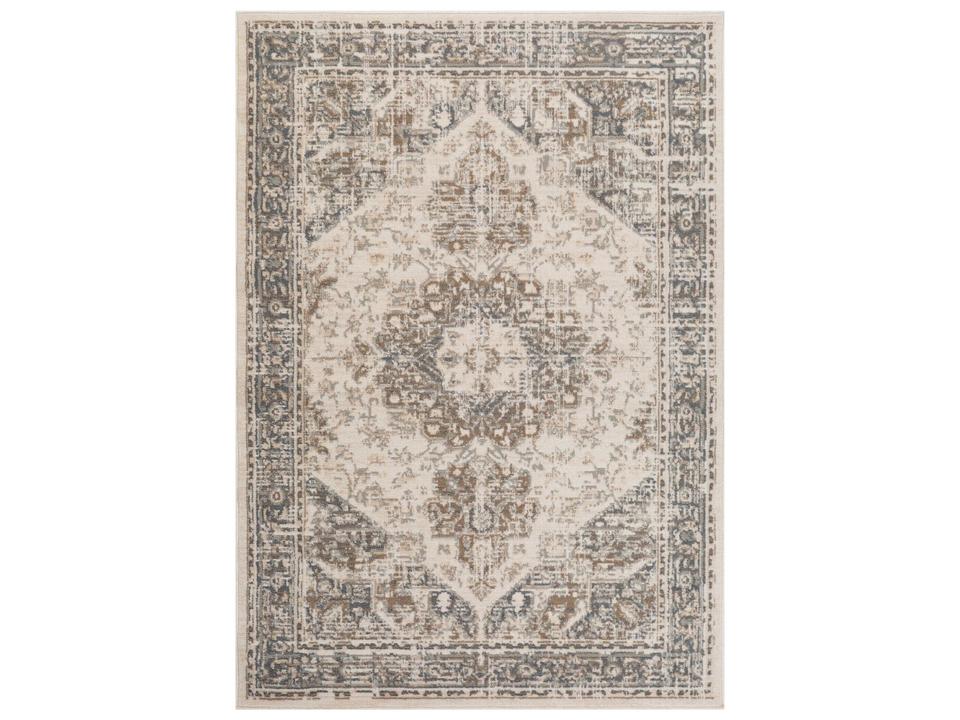 Alpine ALP-11 Power-Loomed Area Rug in Light Beige