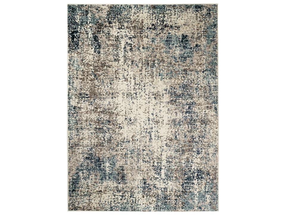 Allure ALU-12 Power-Loomed Abstract Area Rug in Gray Blue