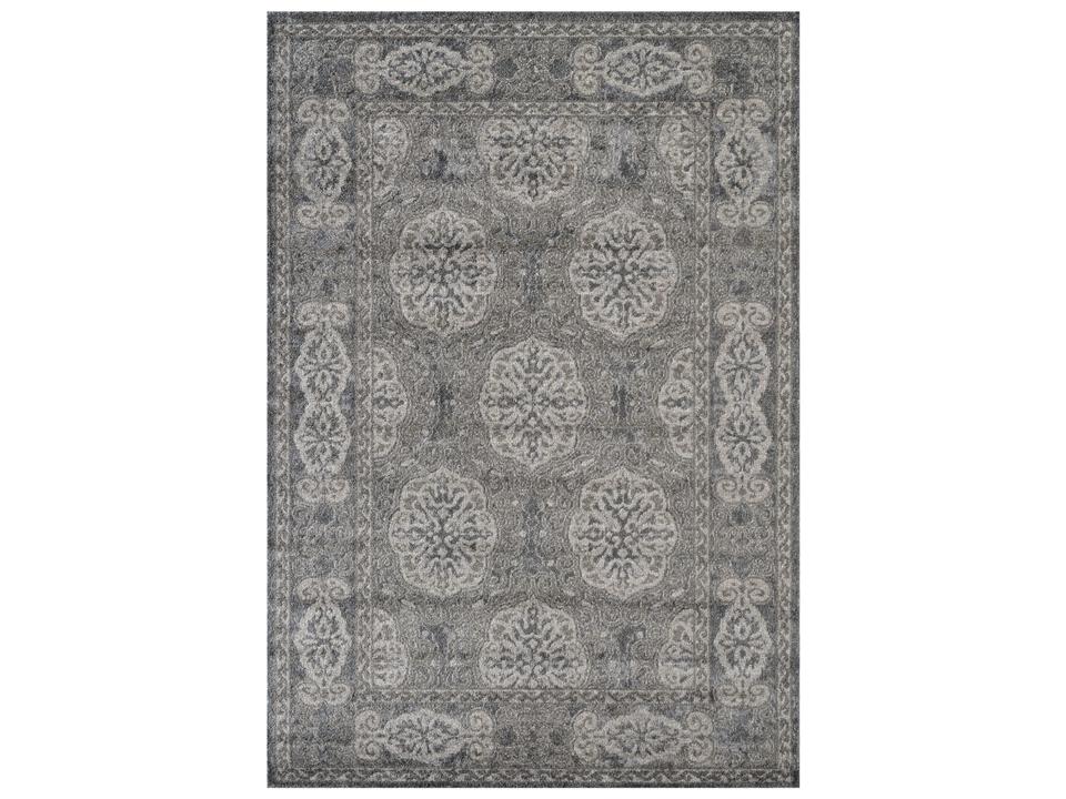 Alexandria Collection Power-Loomed Area Rug in Walnut Gray