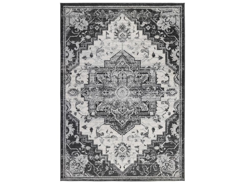 Alexandria ALX-88 Ivory Classic Medallion Power-Loomed Area Rug