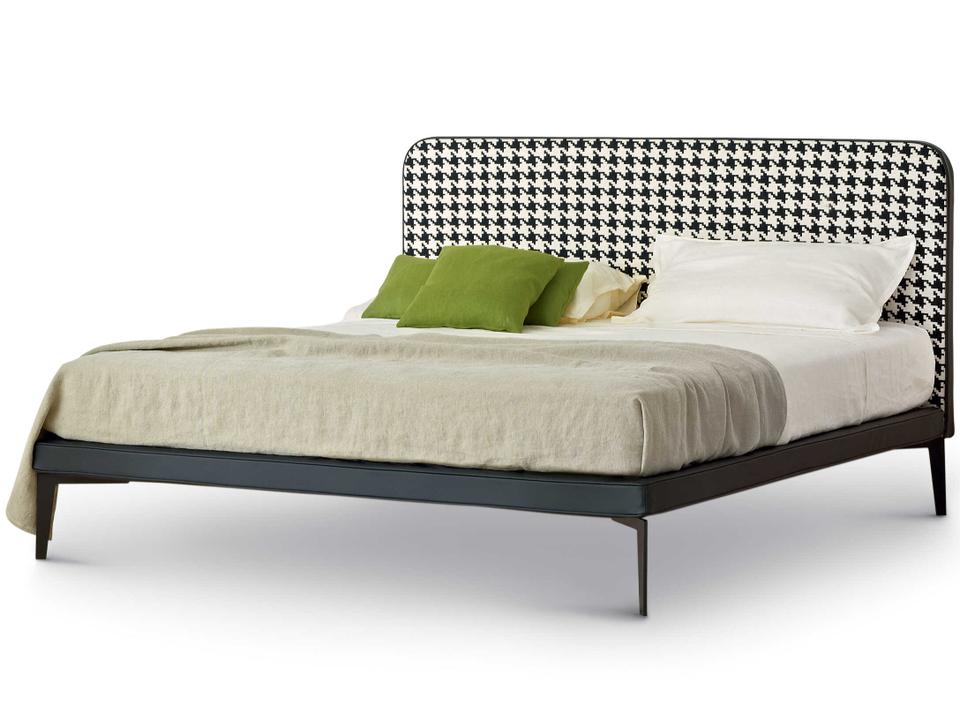 Suite Black Poplar Wood Upholstered King Platform Bed