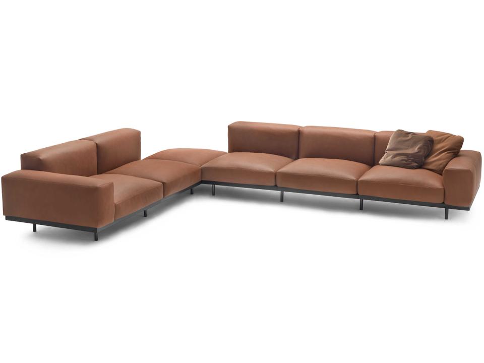 Naviglio Leather Sectional Sofa