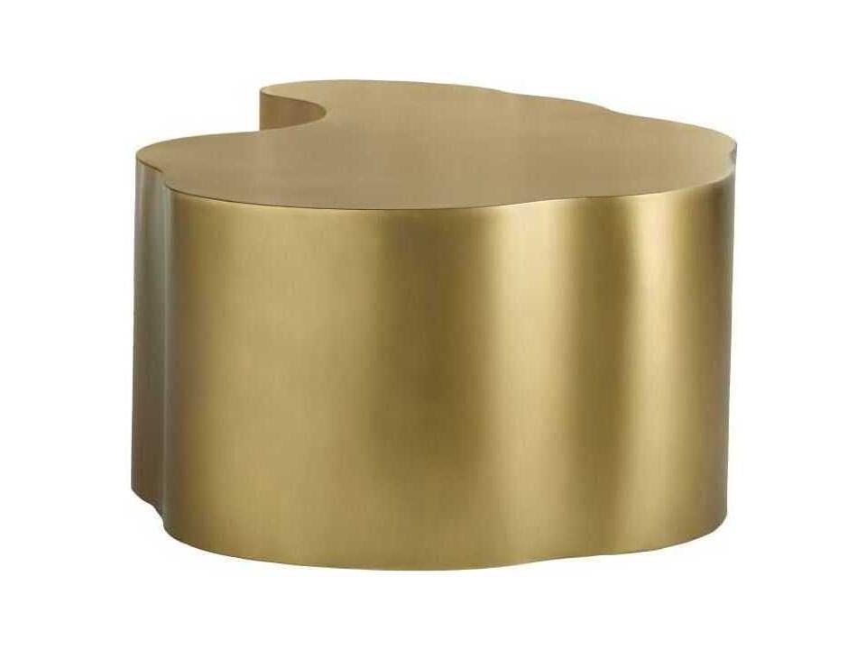 Arteriors Meadow Oval Coffee Table in Antique Brass Iron