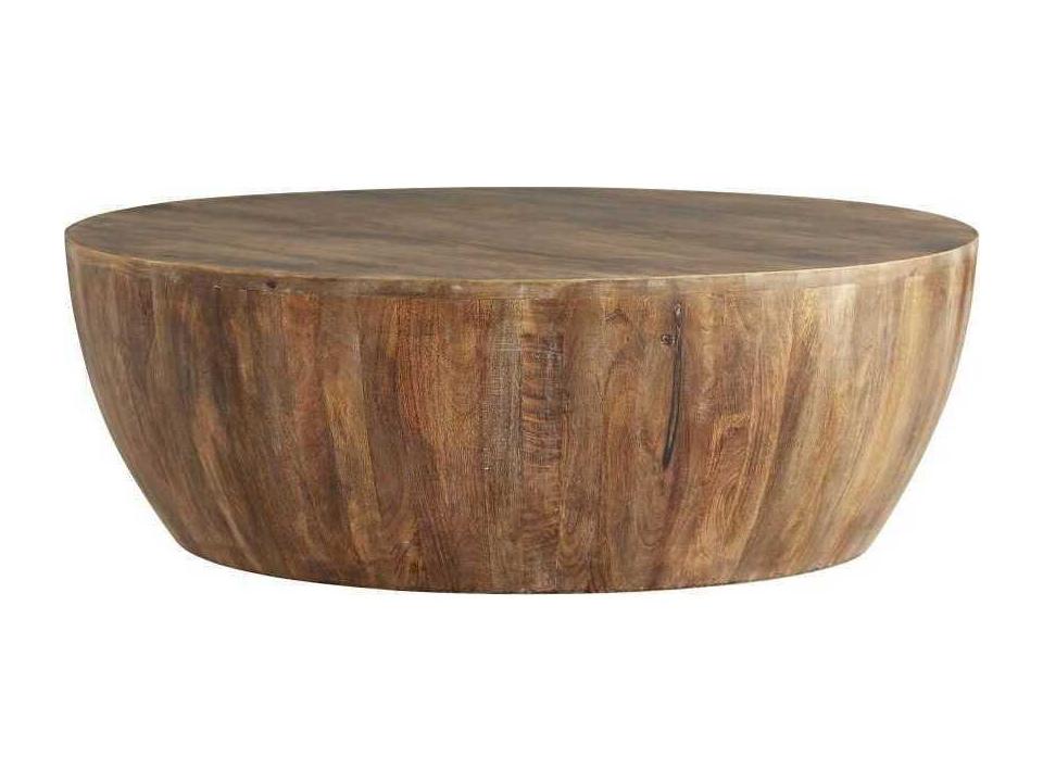 Jacob Round Coffee Table Washed Tobacco Wood