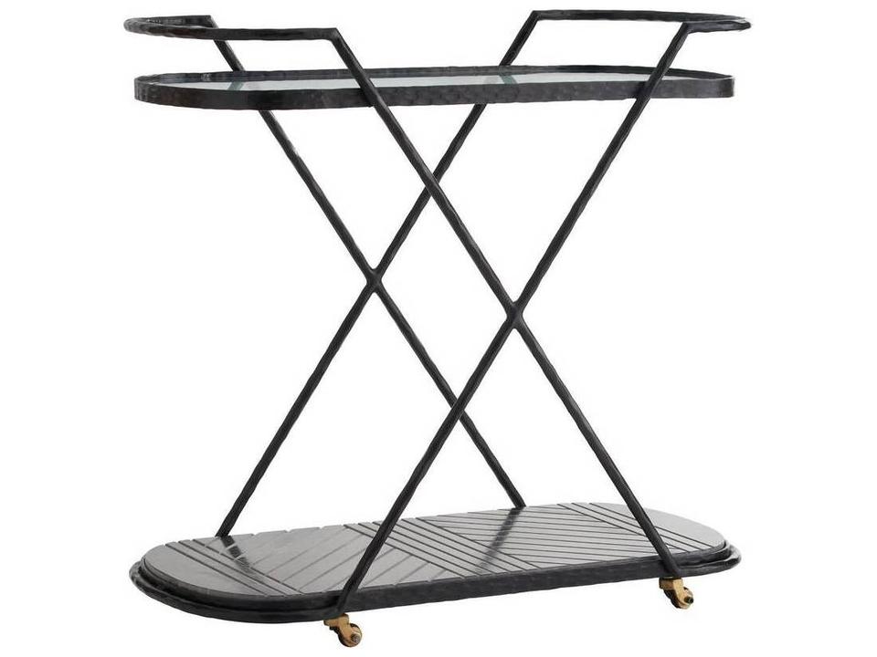 Nakoa Bar Cart Black Marble And Iron