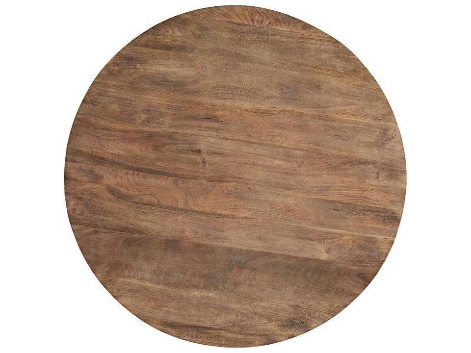 Jacob 48-Inch Round Coffee Table in Washed Tobacco Wood