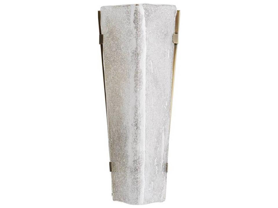Karina 1-Light Wall Sconce in Antique Brass with Seedy Glass
