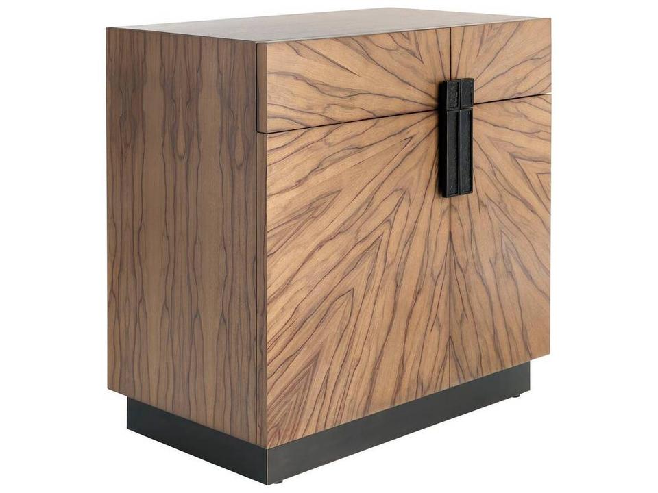 Lafayette Chest Ofram Veneer and Brass Storage Cabinet