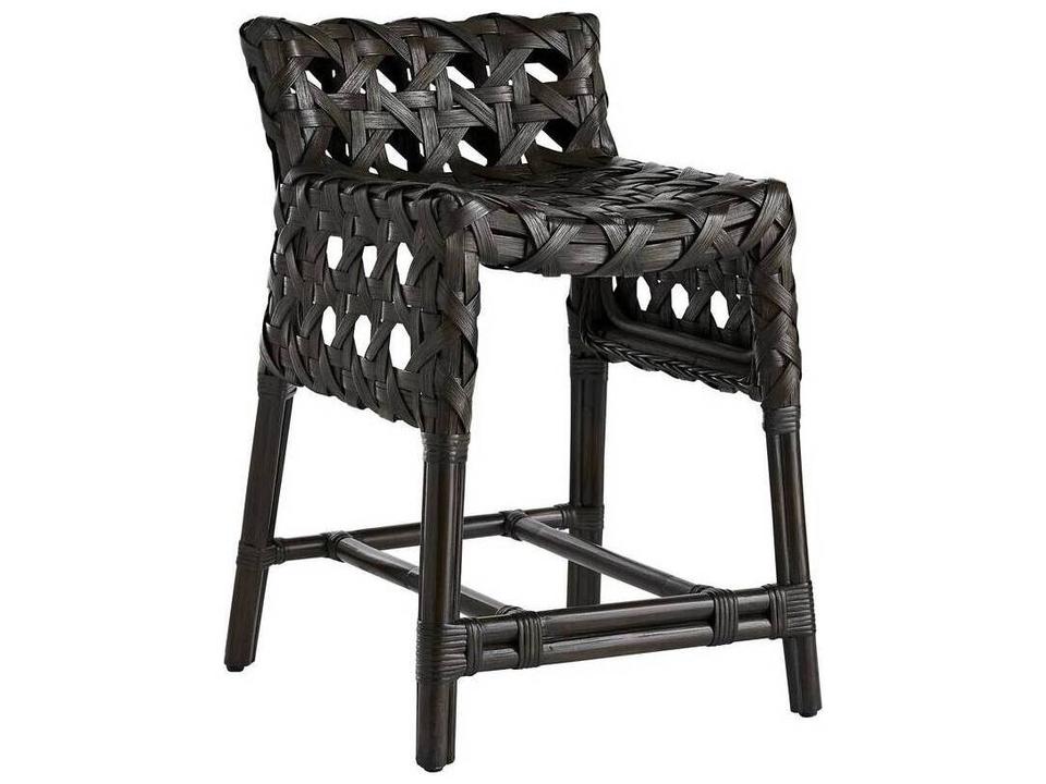 Richmond Hand-Woven Rattan Counter Stool in Espresso
