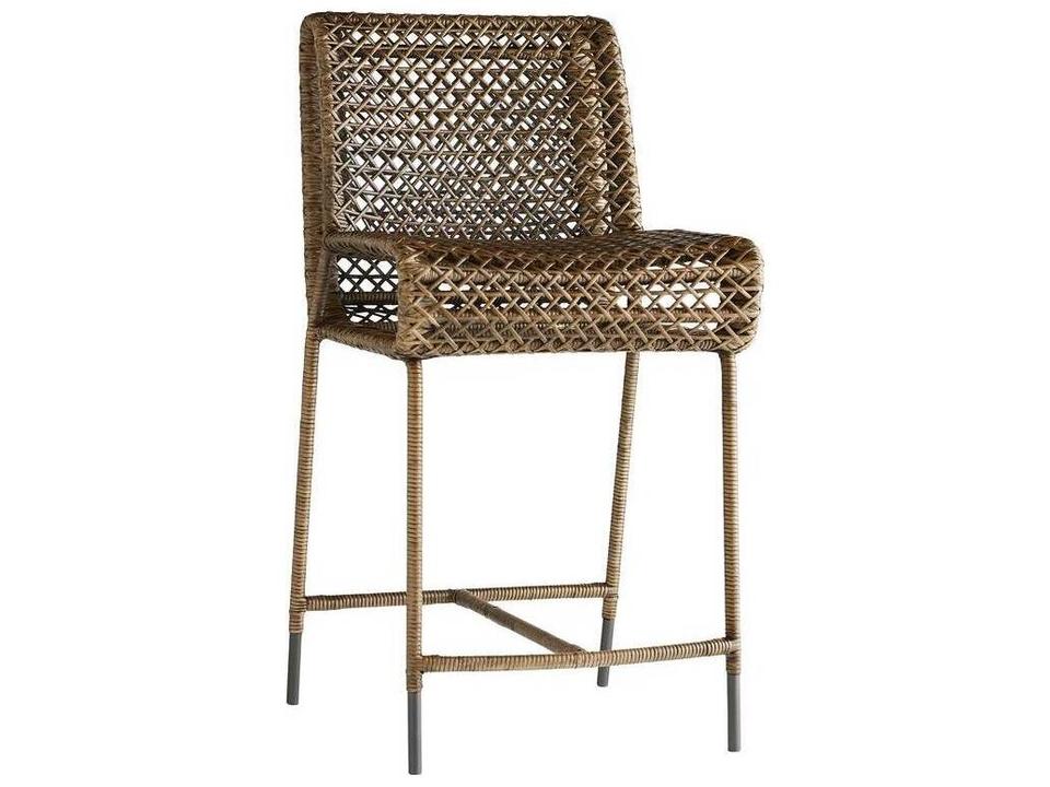Arteriors Cameron Rattan Peel Counter Stool in Chestnut Wash