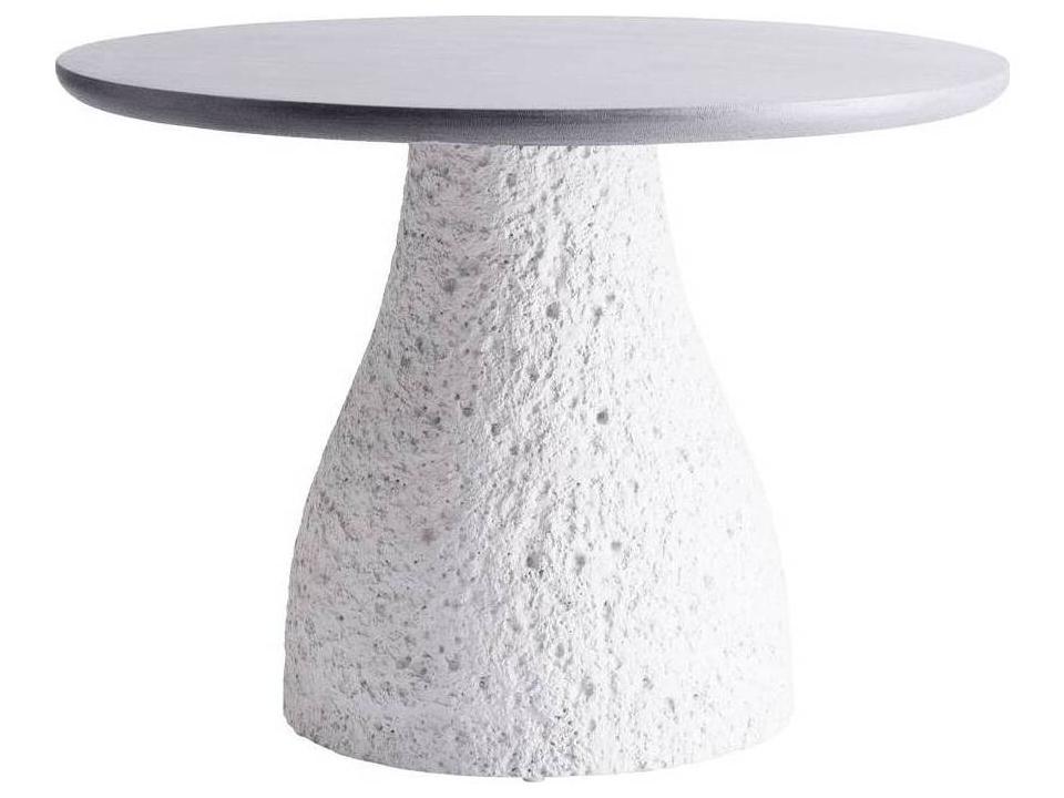 Ogden Round Entry Table Lava Stone with Ash Finish