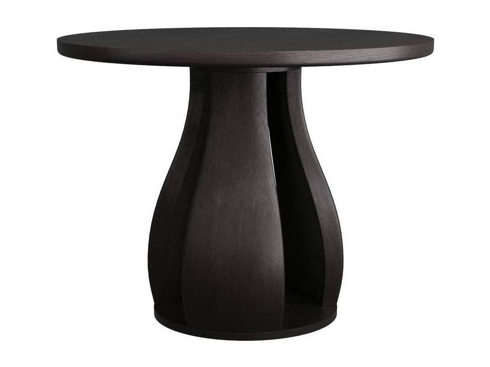 Samara Round 40-Inch Entry Table Ebony Mahogany Wood