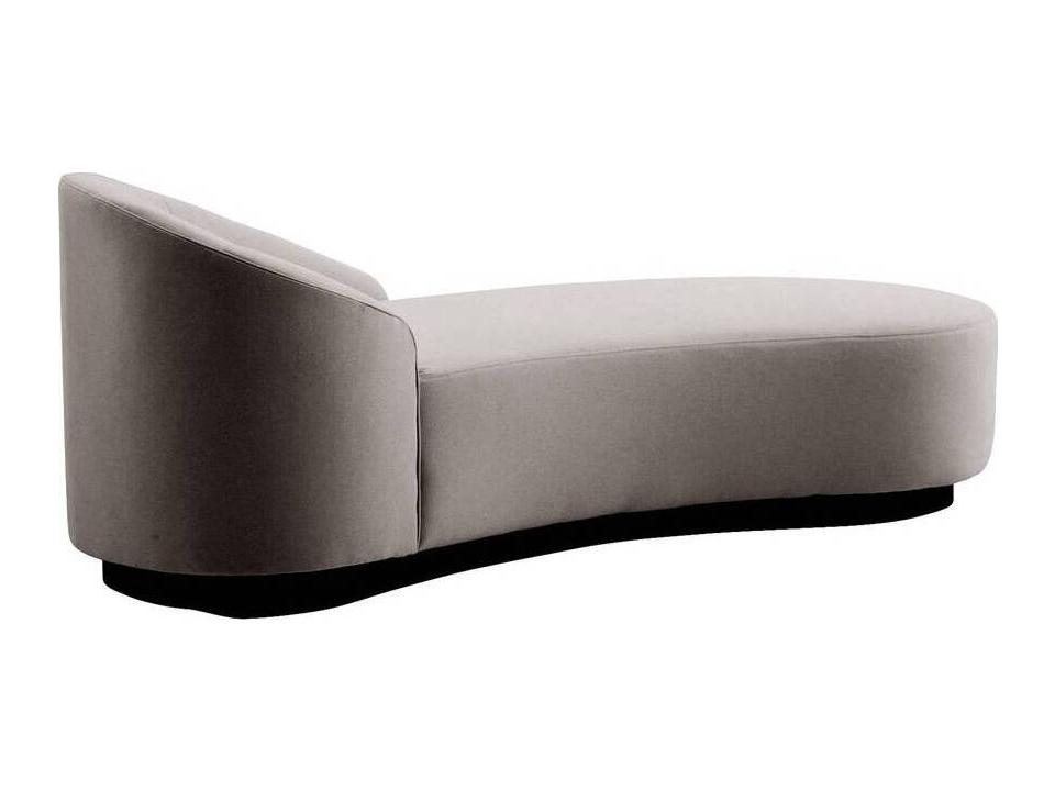 Turner Sharkskin Velvet Chaise Lounge with Grey Ash Base
