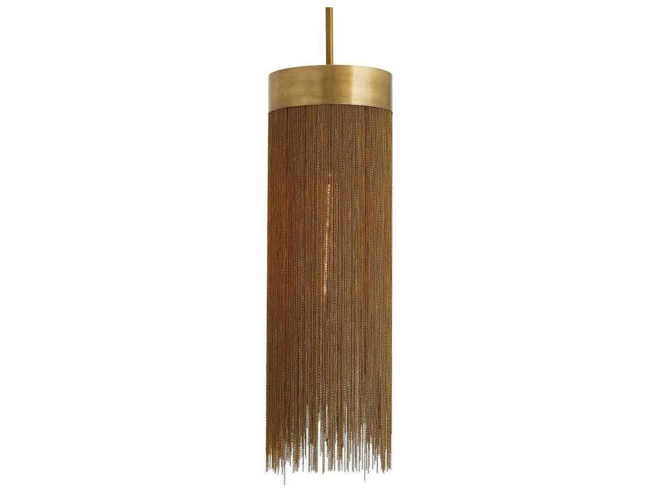 Fatima 1-Light Brass Pendant Light in Antique Brass