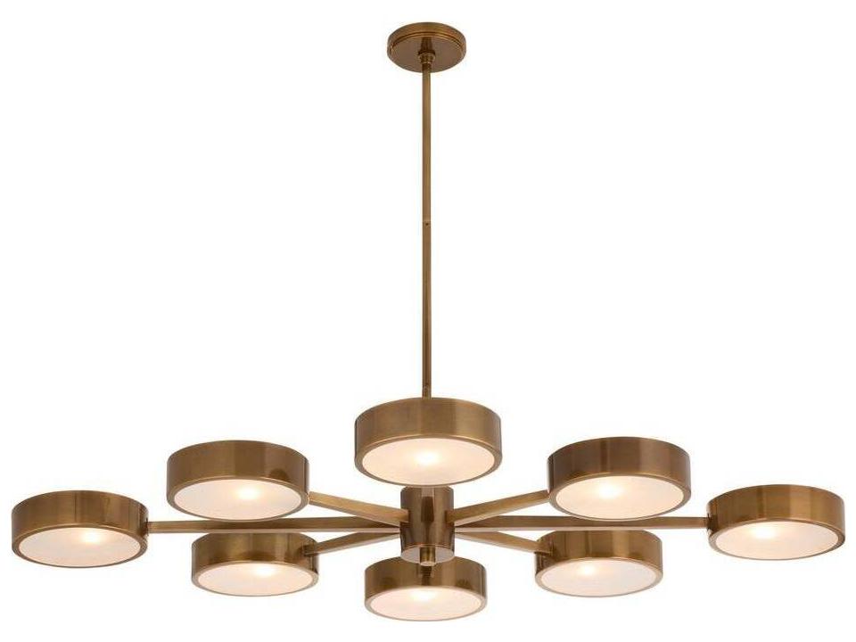 Linus 8-Light Starburst Chandelier in Heirloom Brass