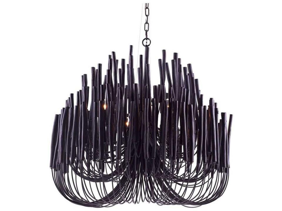 Tilda 6-Light Chandelier in Black Wood