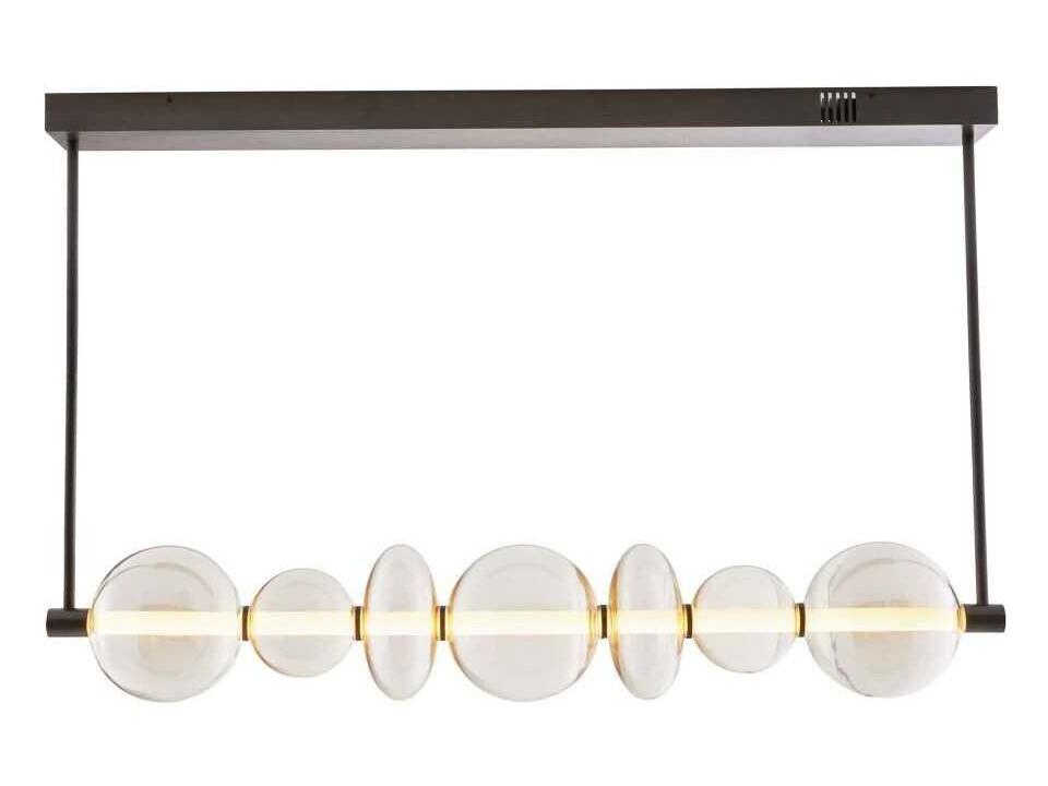 Raphael 1-Light Linear LED Chandelier in English Bronze