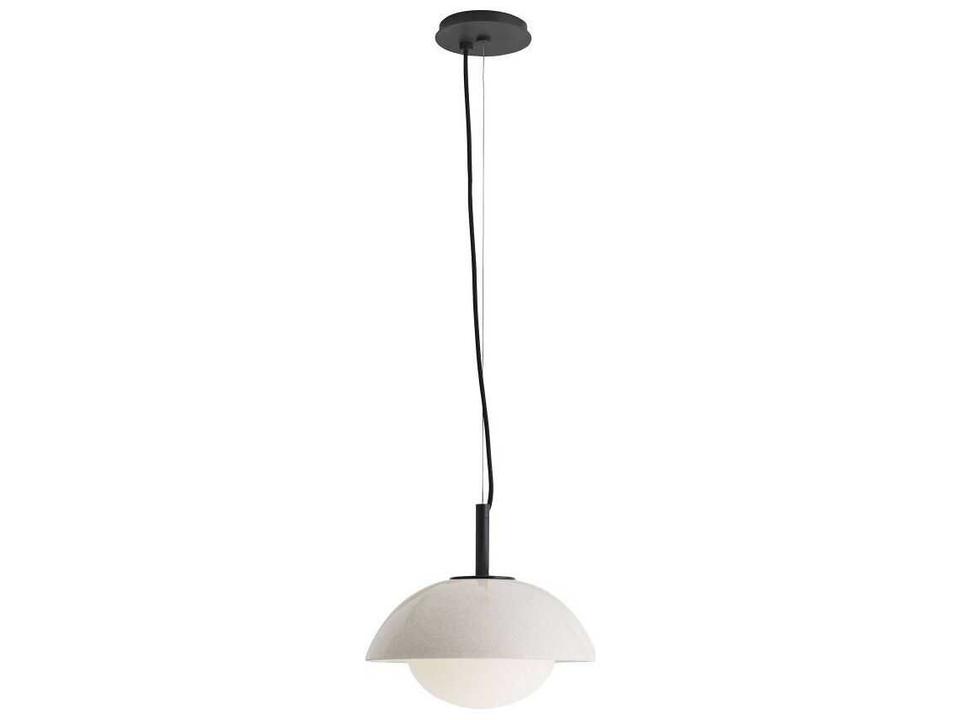 Arteriors Glaze 1-Light Ivory Stained Crackle Ceramic Pendant Light