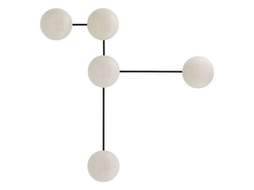 Glaze Sculptural 5-Light Wall Sconce in Ivory Stained Crackle