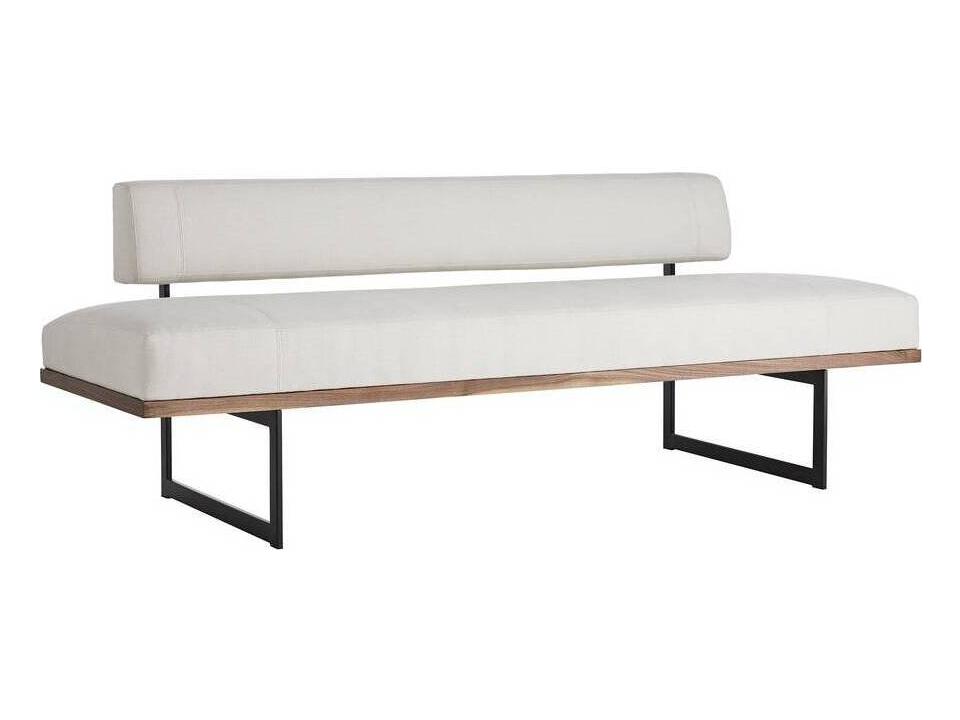 Tuck 72-Inch Bone Linen Upholstered Bench