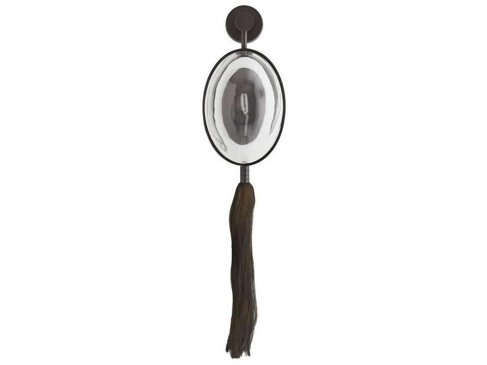 Aramis 1-Light Wall Sconce in Bronze with Glass Shield
