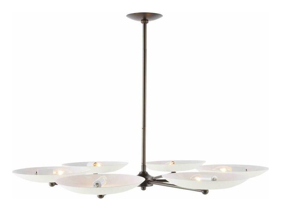 Griffith 6-Light Chandelier in English Bronze and Bone Steel