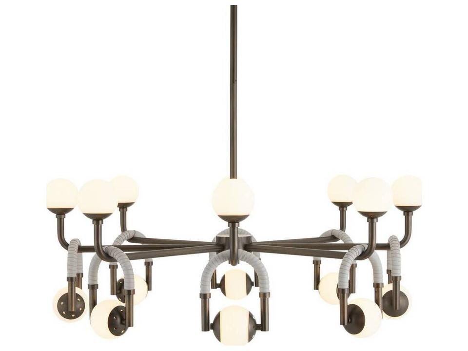 8-Light Hollins Chandelier with Opal Glass Globes