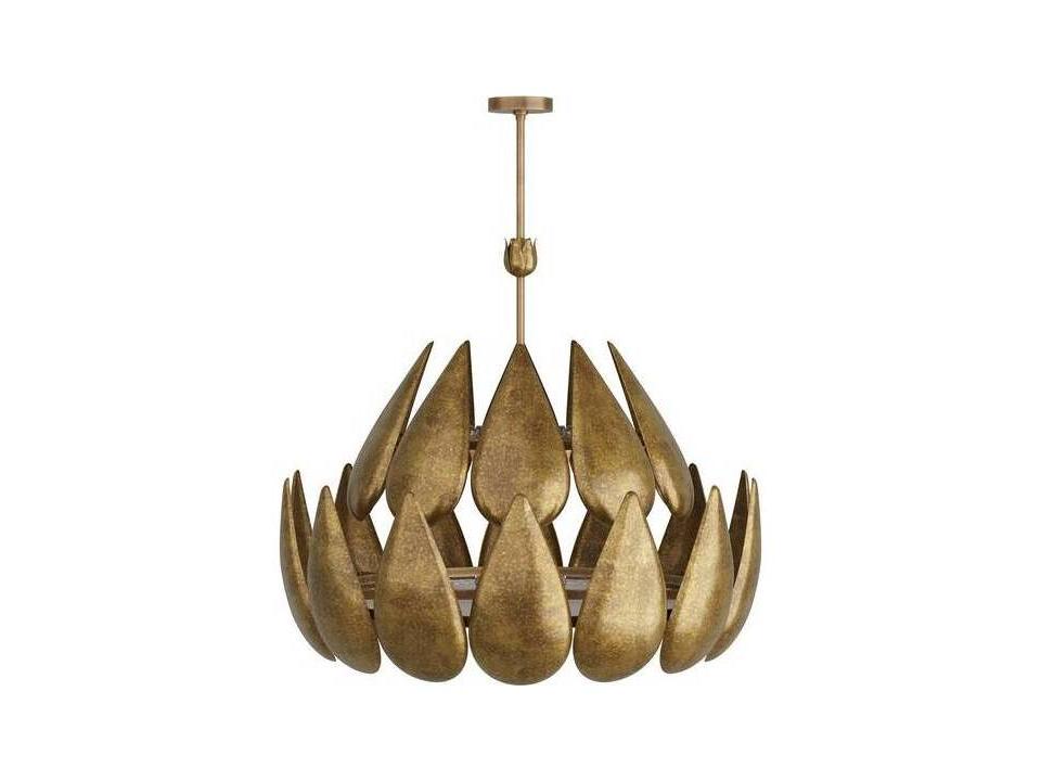 Anastasia Chandelier Hammered Vintage Brass