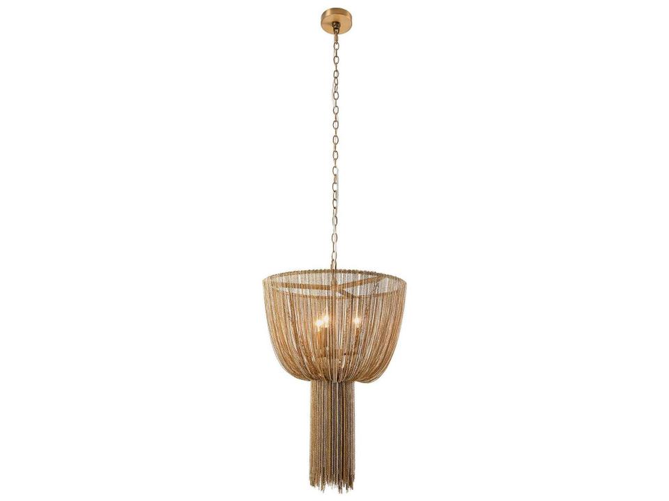 Brown Gold Bowl Drum Chandelier