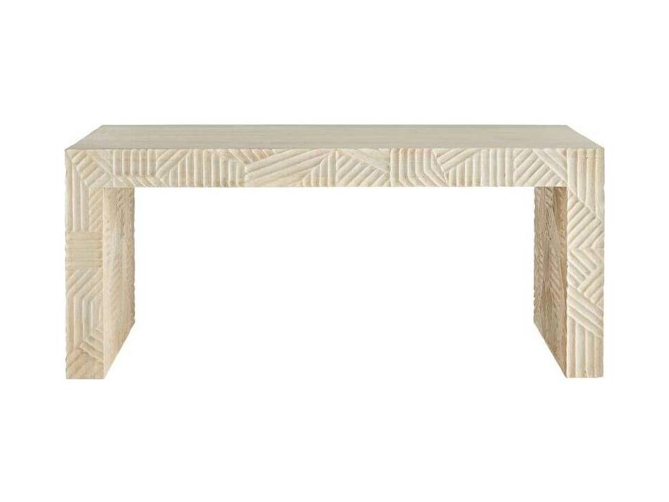 Marsh Whitewash Cream Accent Bench