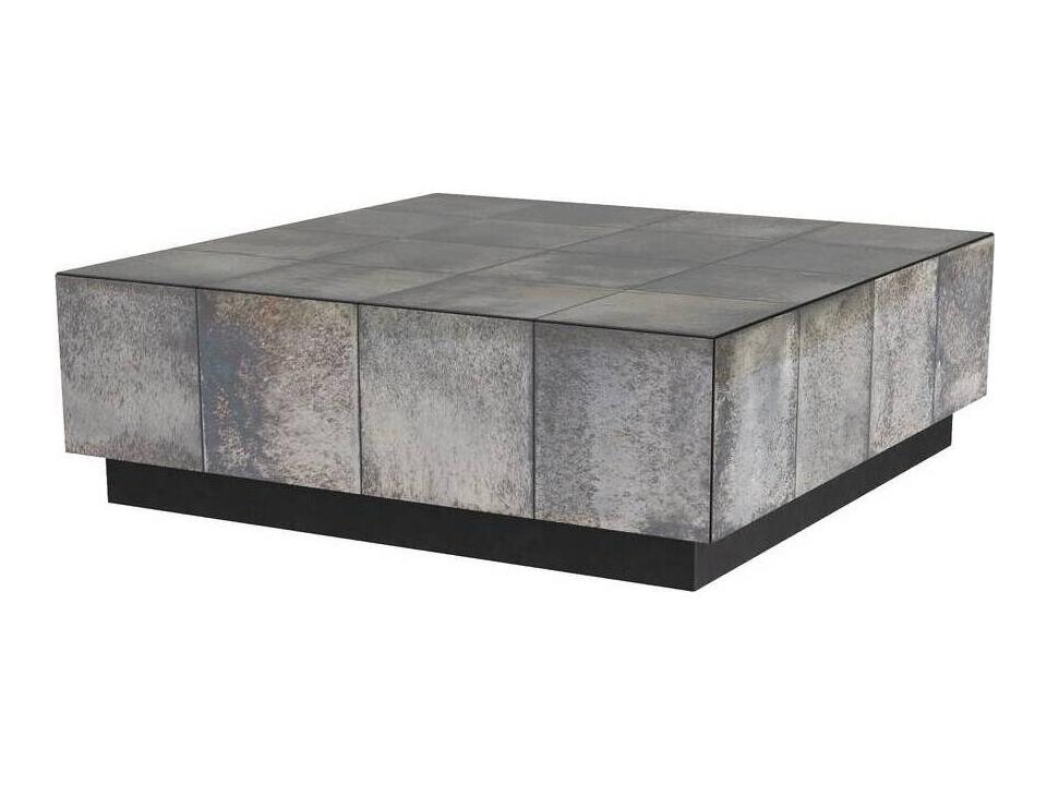 Antonia Square Coffee Table with Antiqued Mirror Finish