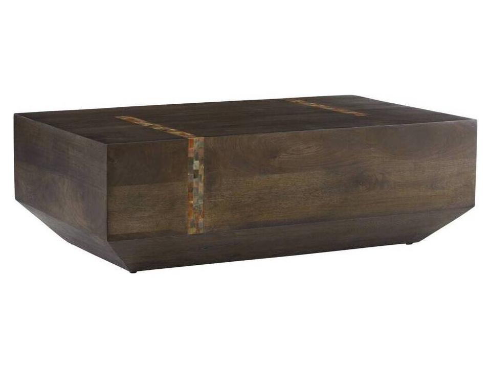Gilmore Rectangle Coffee Table in Umber and Natural Faux Horn