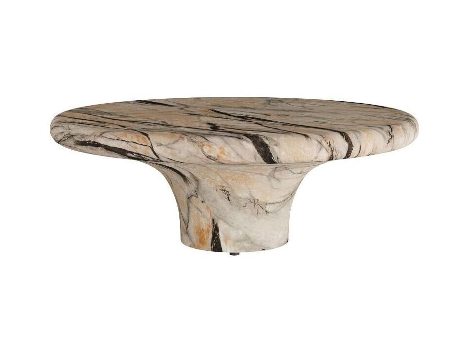 Arteriors Zahara Round Coffee Table in Mojave Faux Marble