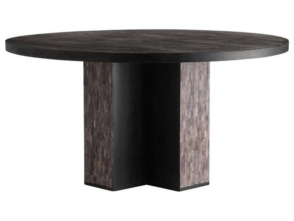 Maddock 60-Inch Round Wood Ebony Dining Table