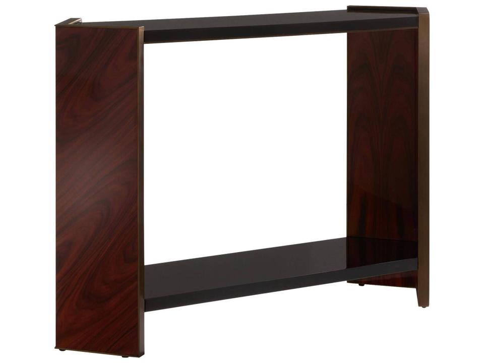Rectangular Wood Black Red Console Table