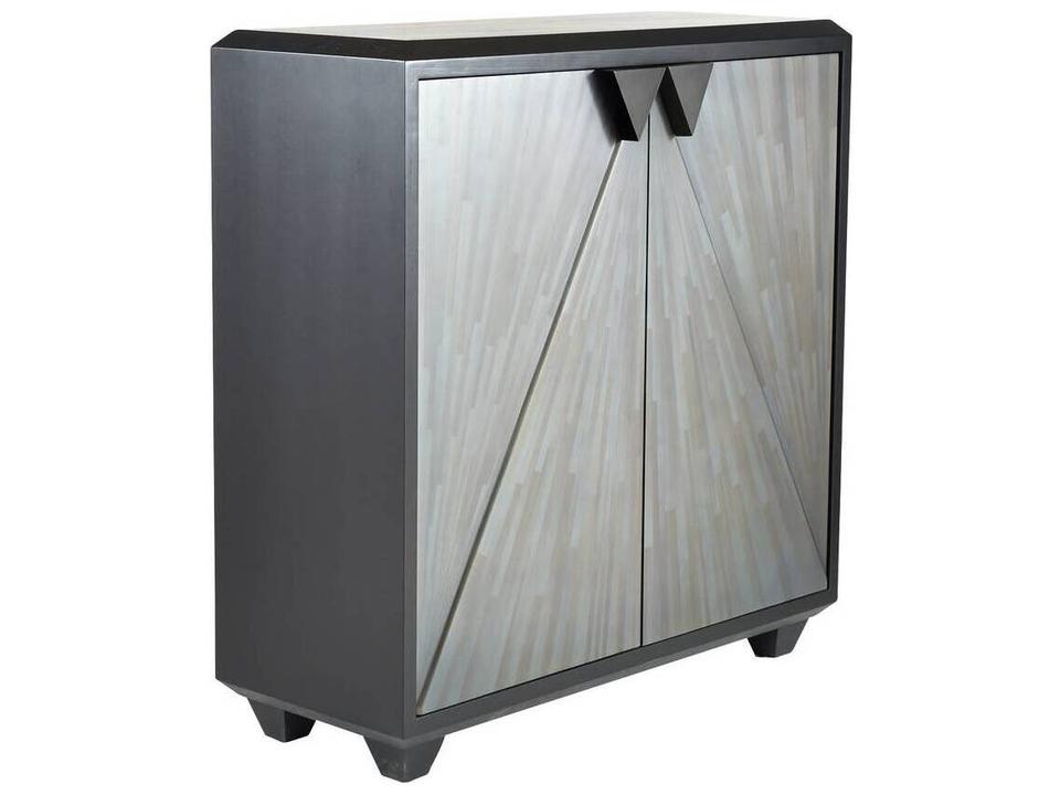 Ellington Cabinet in Gray Straw Marquetry