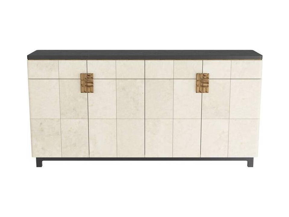 Braelyn Credenza Ivory Vellum and Ebony Oak