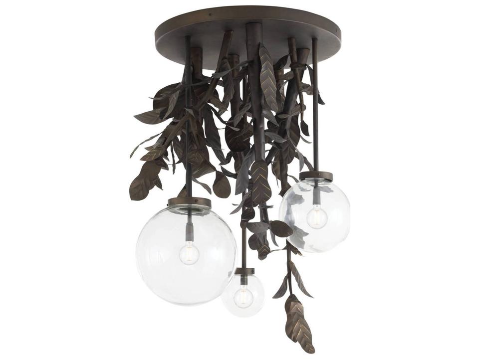Black Clear Bronze Globe Chandelier