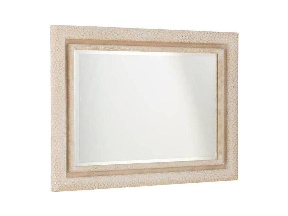 Indo Rectangular Whitewash Wood Wall Mirror
