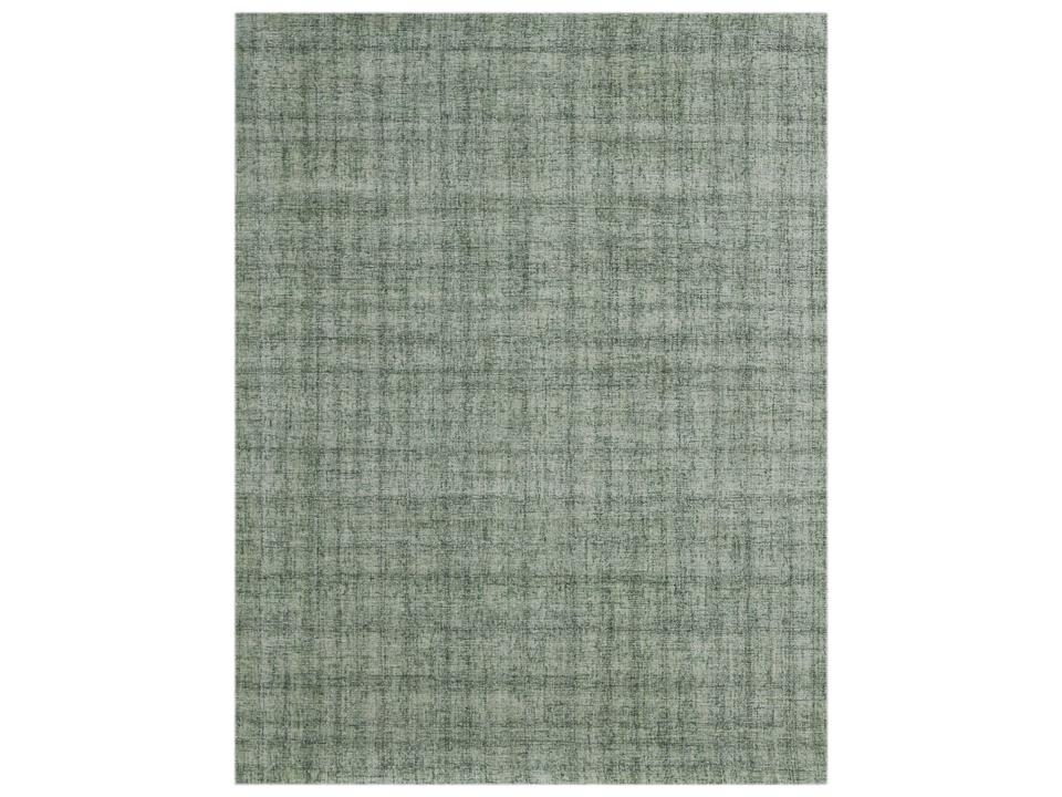 Laurel Plaid Hand-Tufted Wool Area Rug in Apple Green