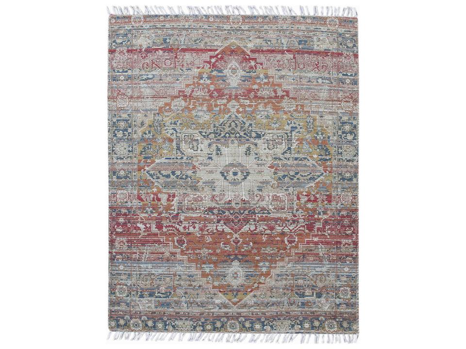 Prairie Collection Hand-Woven Jute Blend Area Rug in Multi